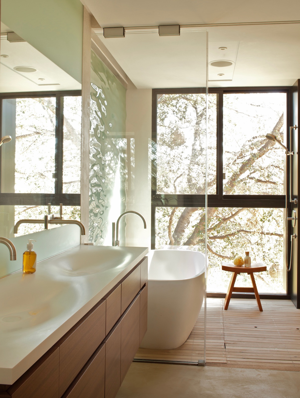 Tidepool Sinks in bathroom
