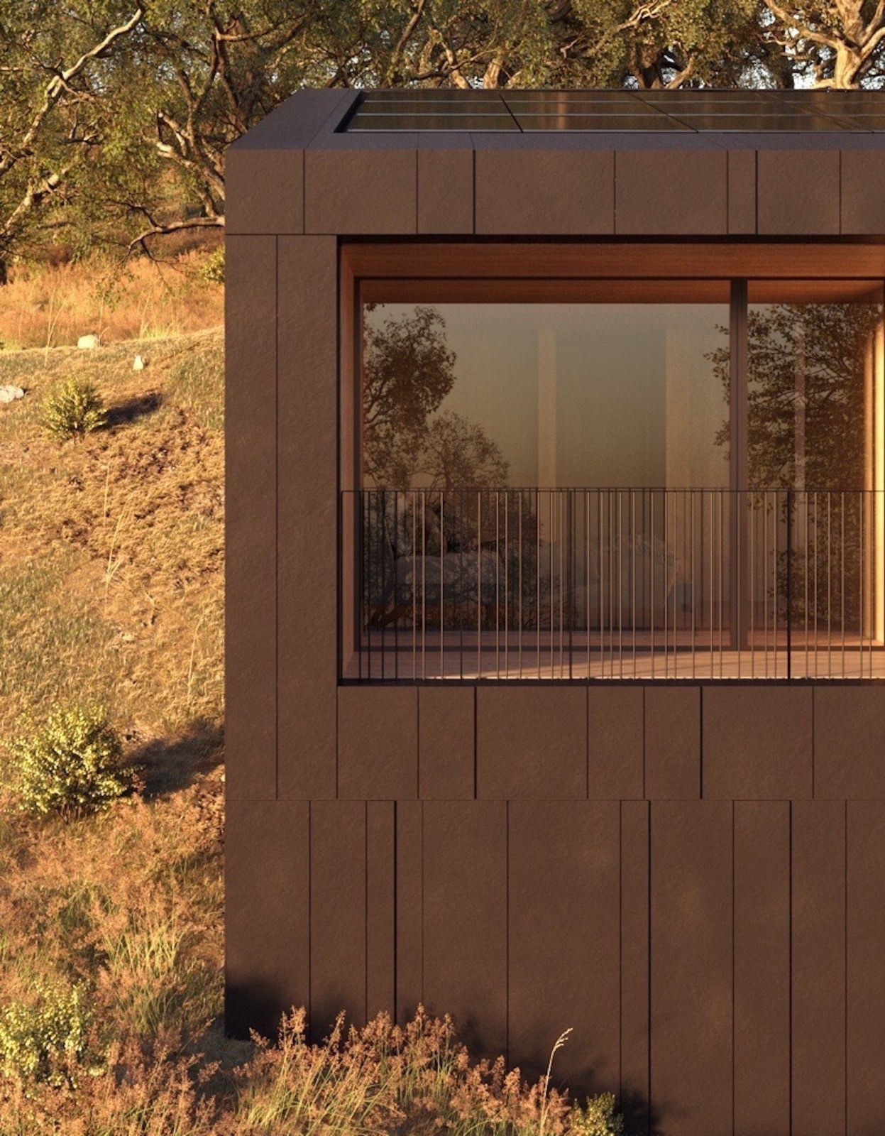 Close up of corner of home