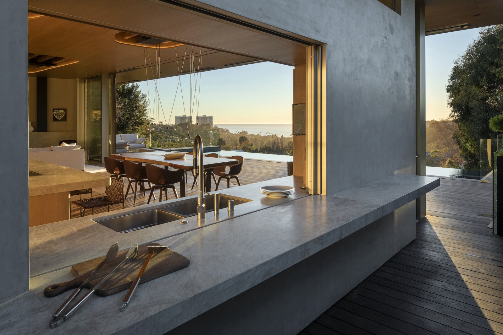 Outdoor patio and bar