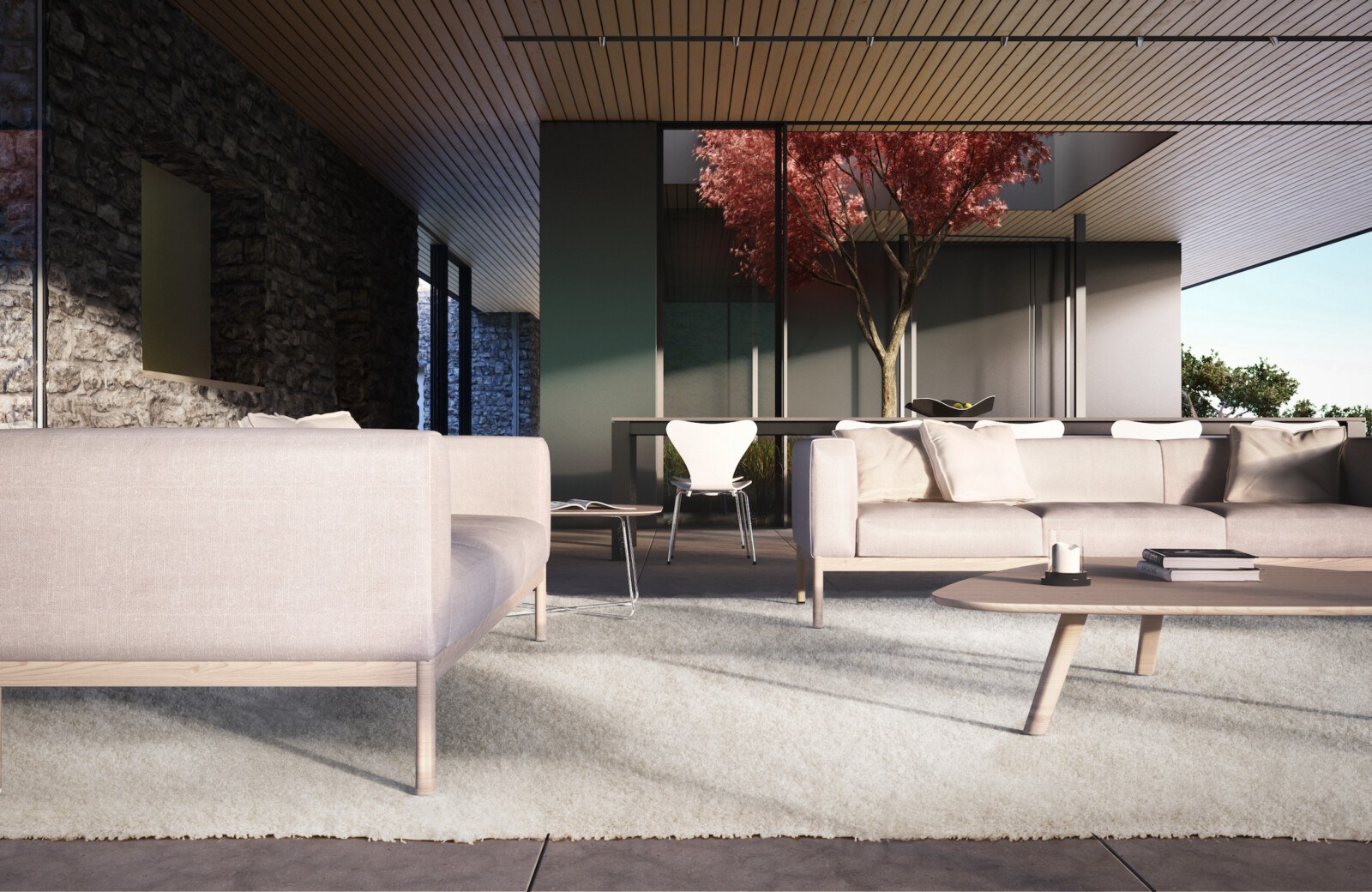 Interior of home, couch and chair