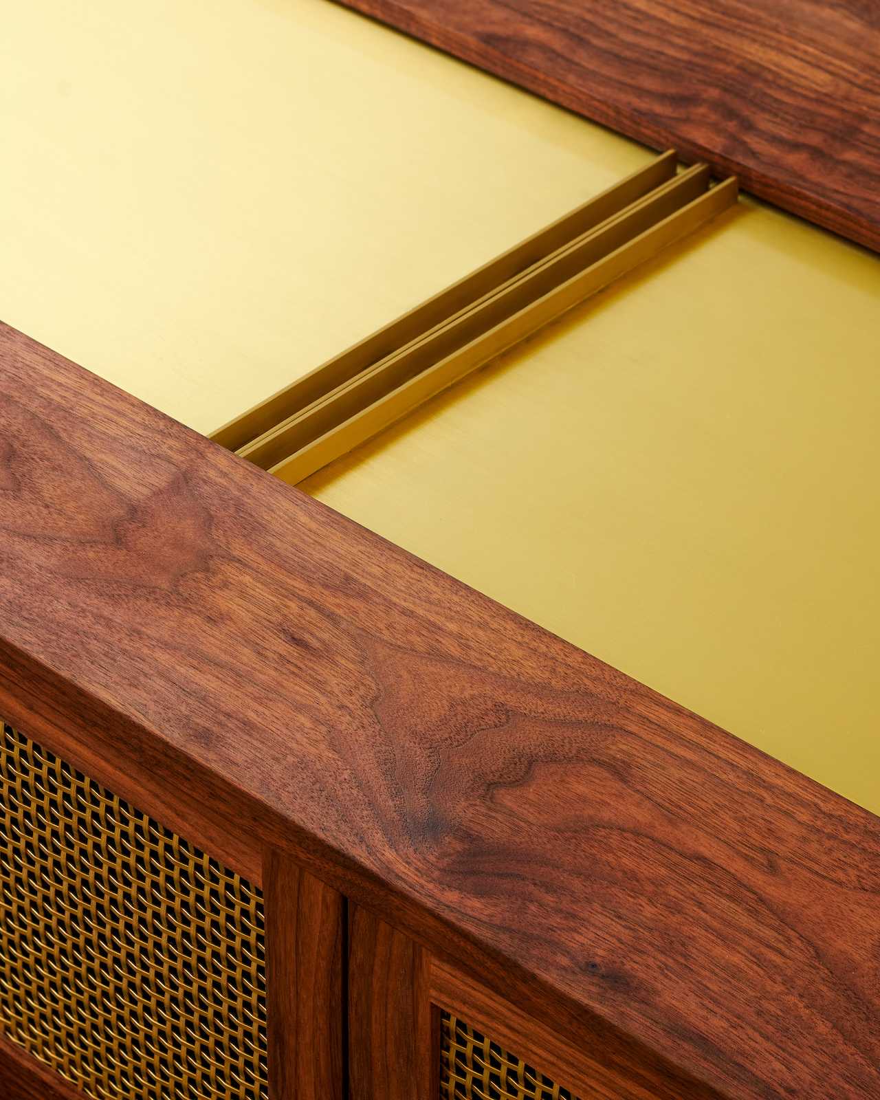 Concealed Projector Media Credenza detail